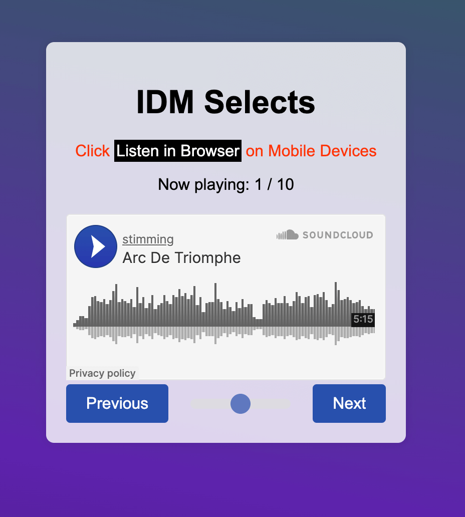 Soundcloud-Player-Thumbnail